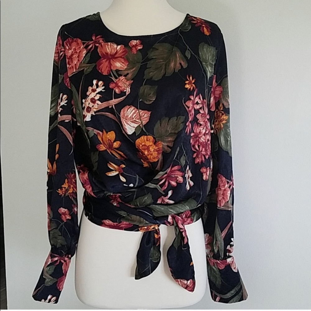 Satin Floral Blouse